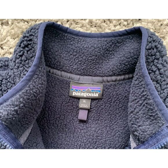 Patagonia Retro Deep Pile Fleece Half Zip Jacket SWEATER Blue Men’s XL - Picture 6 of 7